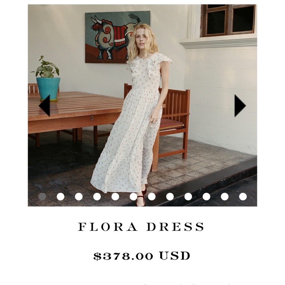 Doen Flora Dress Salt small NWT